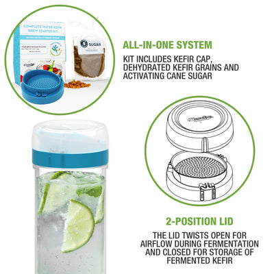 features graphic of water kefir set
