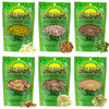 set of 6 packets of sprouting seeds and beans