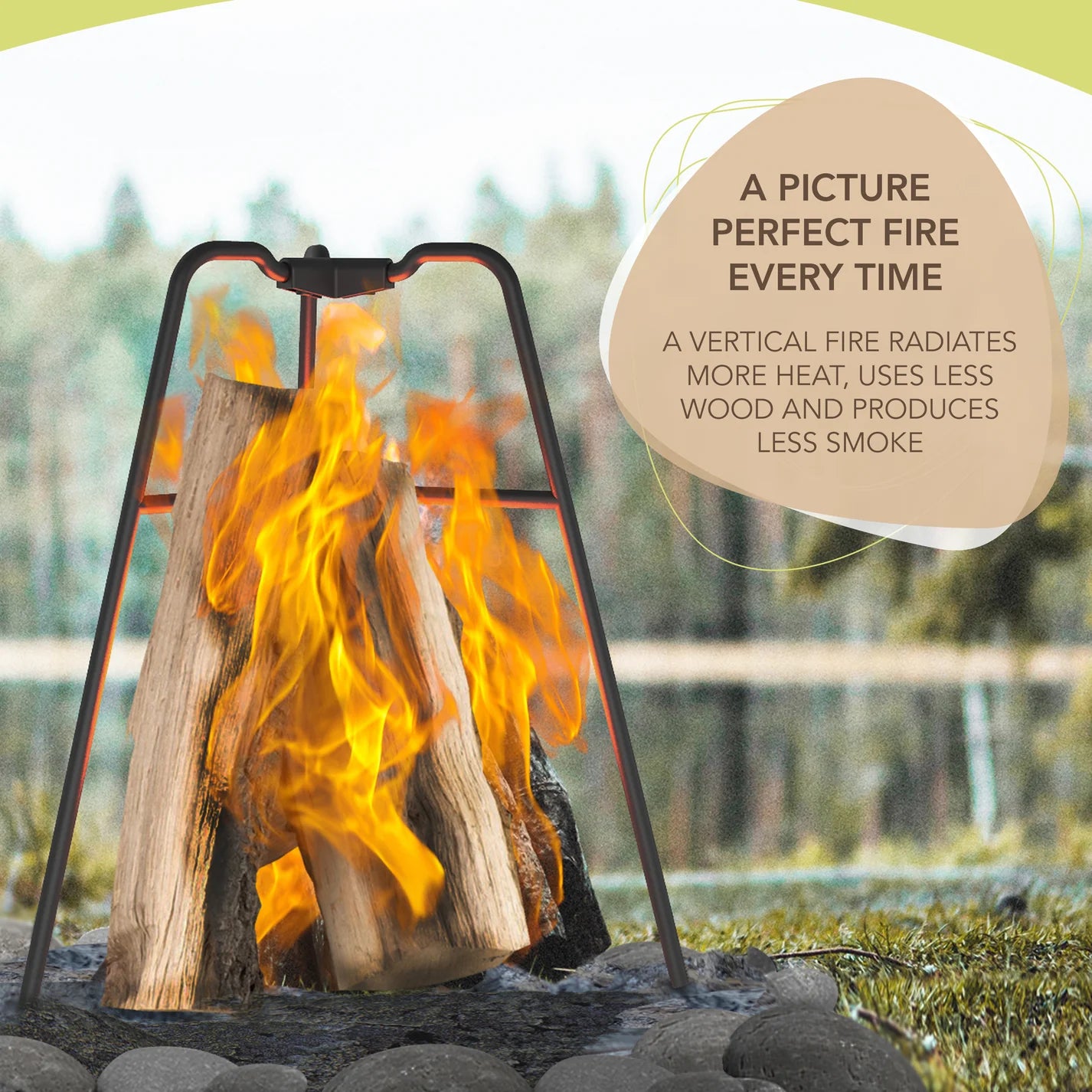 Flame Frame Vertical Bonfire Builder - Masontops.com Flame Frame Vertical Bonfire Builder - Masontops.com