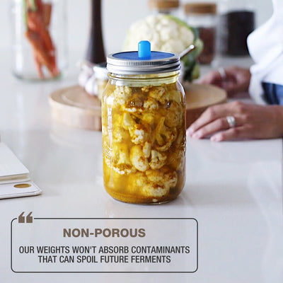 fermented cauliflower in a mason jar