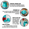 features of the cocktail shaker lids