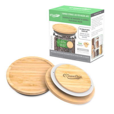 two timber tops and its packaging on a white background